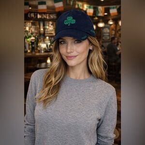 Life Is Good Women’s Dark Blue Hat with Green Clover. NWOT